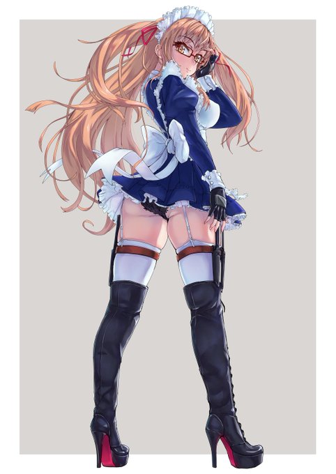 こまめにイラスト揚げようかと思う。現代戦闘メイド 