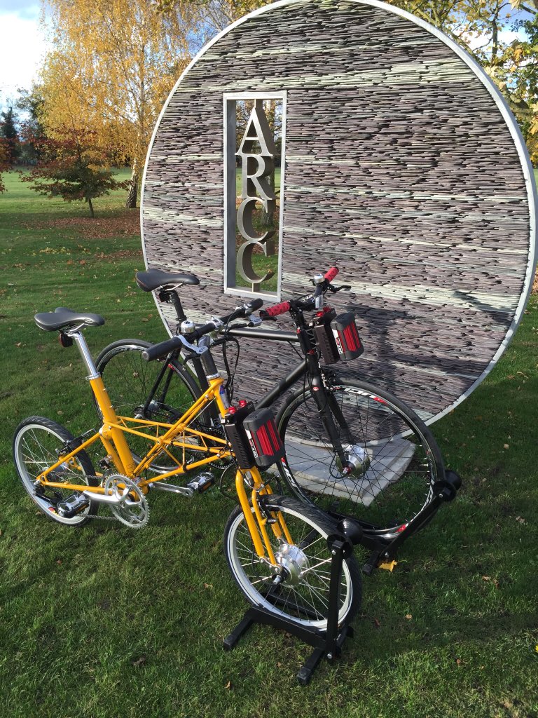 arccbikes's tweet photo. #arccinnovations Bikes fitted with #arccpowersystem off to the @DesignMuseum  today for #CycleRevolution #cinelli https://t.co/RL6x6YD8MP