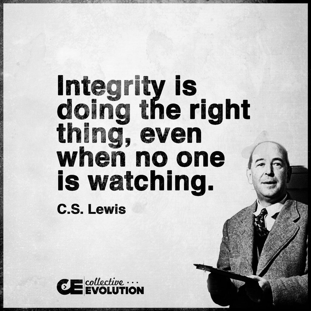 SharonH13's tweet photo. #CSLewisQuote - a definition of integrity @CollectiveEvol https://t.co/a8t68RgxNH #Inspiration https://t.co/1WcFSEcJnY