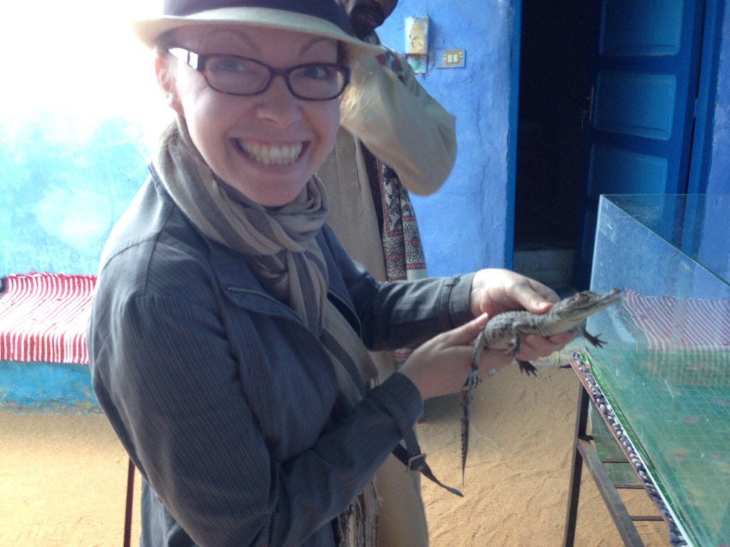 _My_Vacations_'s tweet photo. Stop at Gherb el Sehir, a Nubian village on the west bank. 
Take that, crocodiles!! https://t.co/x67G1M4rcj