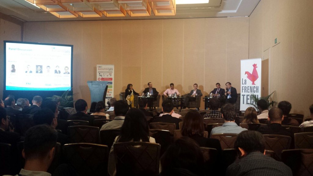 FranceinSG's tweet photo. Panel disc 3 on Tech & Sec challenges of the Ind 4.0 w/ @google @symantec @Atos @HPE @ST_World @Palo_IT #fsid2015 https://t.co/xPHI6kUgTH