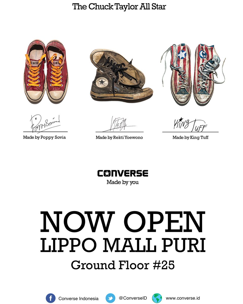 Now open! Converse @ Lippo Mall Puri, Jakarta. Ground Floor #25! Do pay us a visit! :)