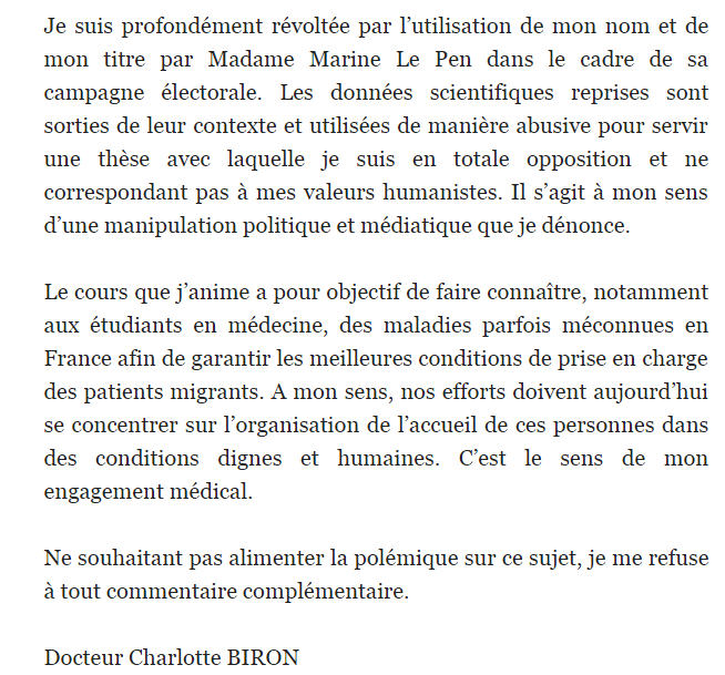"Immigration bactérienne" : M Le Pen reçoit une soufflante d'une experte qu'elle avait citée
liberation.fr/desintox/2015/…