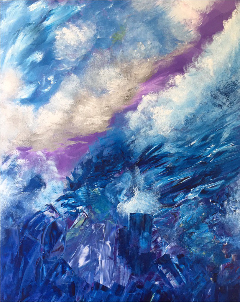 fleurevaslet's tweet photo. Wild blue. (Changed a little) 60cm x 75cm acrylic on canvas. #art #original #painting #acrylic #fleurevaslet #blue https://t.co/L2dfvczLvq