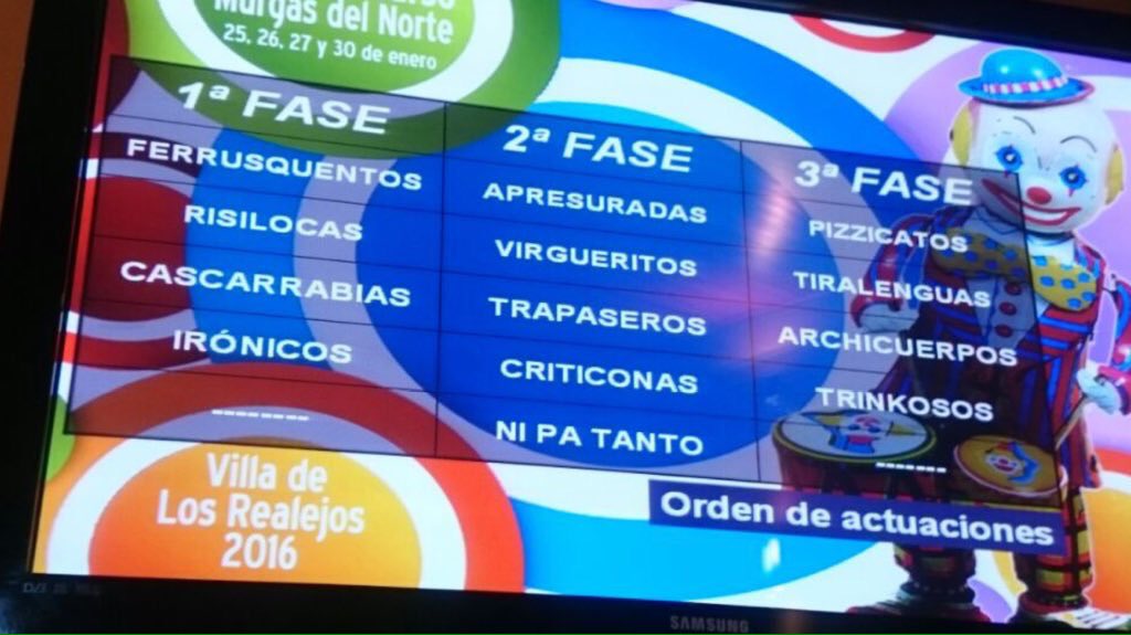 MDiablosLocos's tweet photo. #FF para todas las #MurgasNorteTF que ya conocen el orden en el que actuarán en su concurso 2016 en @Los_Realejos. https://t.co/wbi4R3S45X