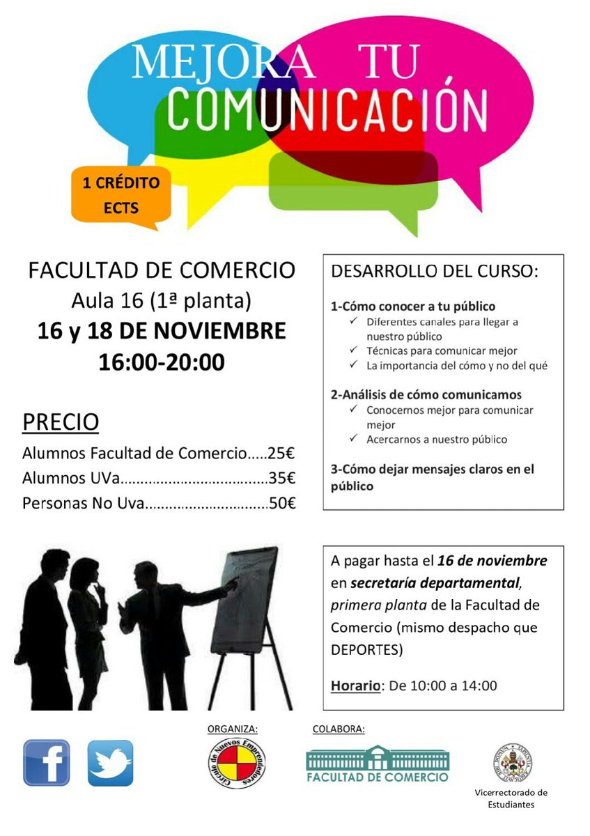 CNEmprendedores's tweet photo. No olvidéis que podéis apuntaros de 10:00 a 14:00 en @comercio_uva El LUNES comienza el curso MEJORA TU COMUNICACIÓN https://t.co/fJTK29hQVr