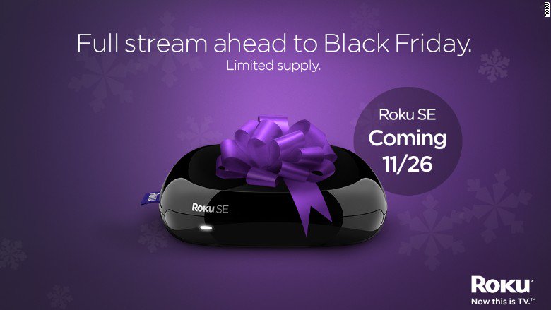 CraigDelp's tweet photo. #Roku for you! $25 on #BlackFriday check it out: https://t.co/3Yh8FdKq3i .@DavidGoldmanCNN https://t.co/TOyksXJV5H
