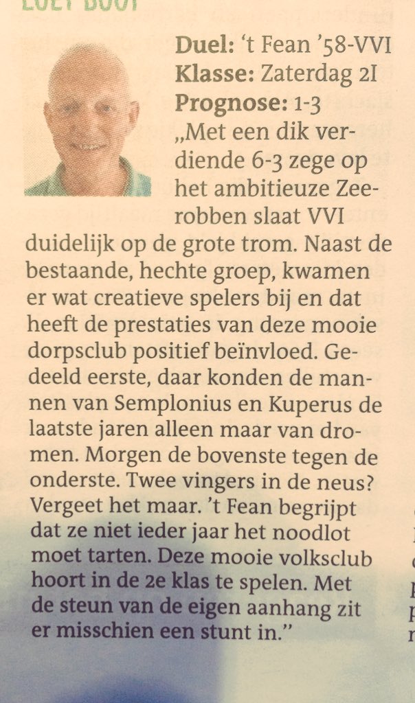 Loek Boot sin prognose kloppet net wy ginne foar in stunt. @vvfean58