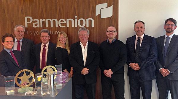 .<a href="/martingilbert83/">Martin Gilbert</a> with members of the <a href="/parmenionuk/">Parmenion</a> team in Bristol yesterday. #excitingtimes