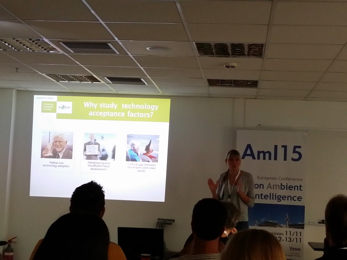 Christina Jaschiinski presenting about AAL at the #AmI15 conference in #Athens <a href="/AmI_15gr/">AmI-15</a>