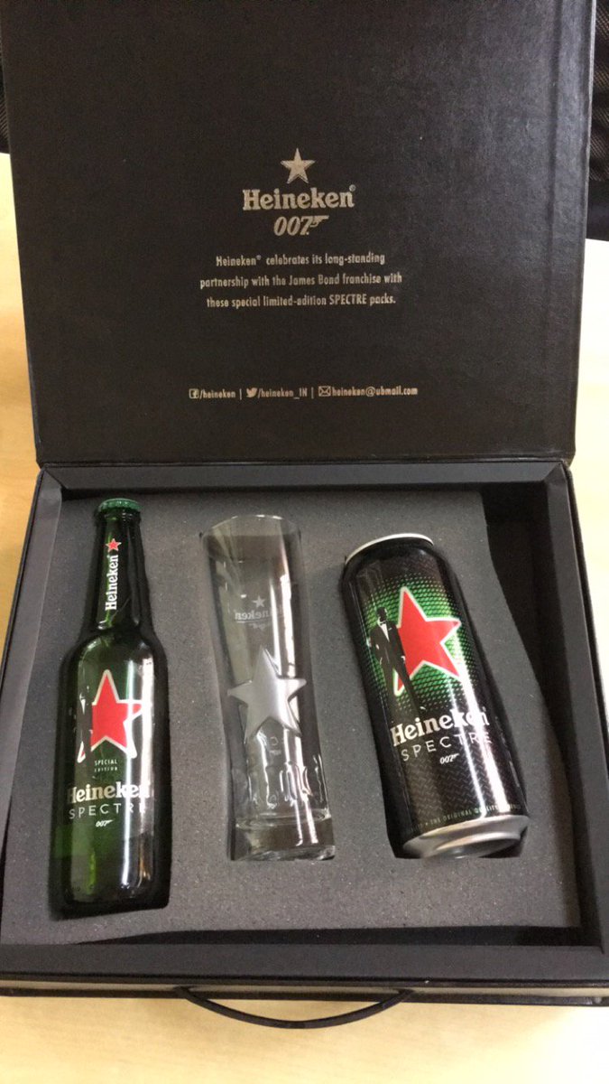 panku_'s tweet photo. Let the Bond Mania begin.. @Heineken_IN #Spectre https://t.co/Q2M0ecpm4V