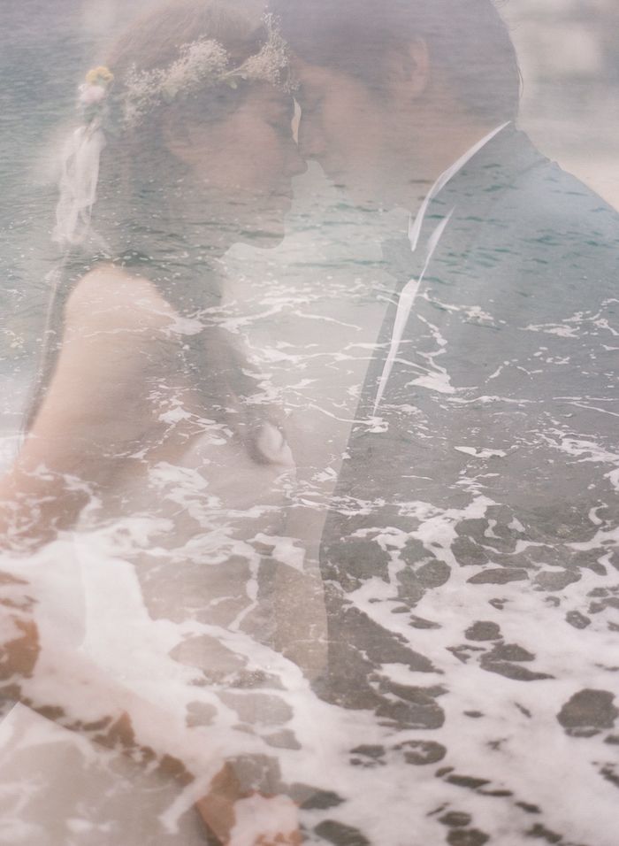 Still dreaming about Amalfi Coast... Double exposure in camera on the beach in Positano.