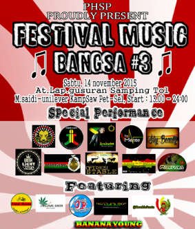 Jgn lupa besok! Skybeauty Performance : Festival Musik Bangsa #3 with <a href="/kopereggaeband/">Kopereggae</a> <a href="/Jmbie_juan/">Jmbie Juan</a> <a href="/greenlightsfams/">Green Lights Rasta</a>