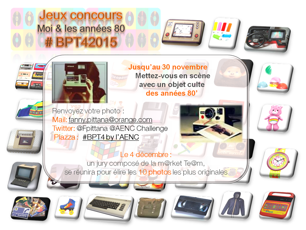 AENC_Challenge's tweet photo. La M@rket Te@m vous emmène dans les Eighties.
Nous attendons vos photos.
# BPT42015
@AENC_Challenge https://t.co/qYfNBGAhTL