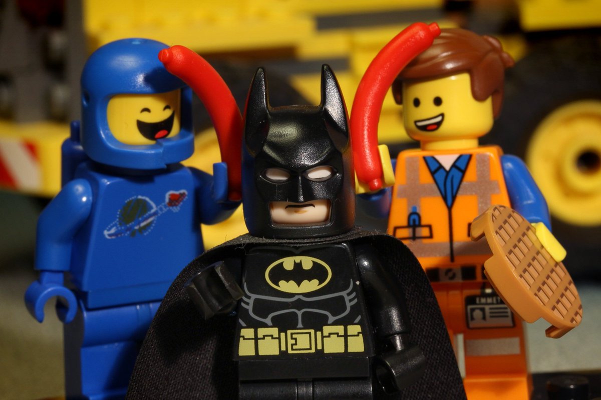 "Cheer up Brat-man, what's the Wurst that could happen?!" #Lego #legomovie #Benny #Emmet #bratwurst #minifigures