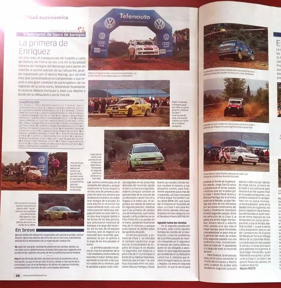 RallySariegos's tweet photo. Resumen del 5º @RallySariegos en la revista @AUTOhebdoSPORT https://t.co/hRJUb9YFTO