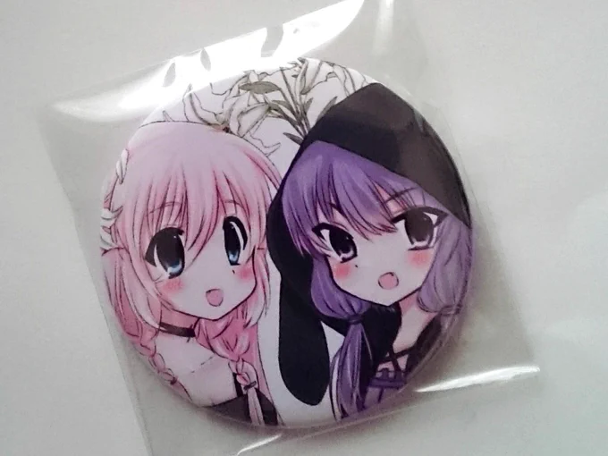 明日出すゆかいあ缶バッジぎりぎり届きました～～後、明日はりんちゃんコンピの在庫処分セールします!100円で買えちゃうよ!