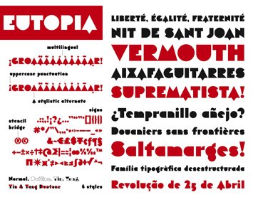 DesignbyNU's tweet image. Víctor Navarro Barba ganó el premio #CLAP2015 por su tipografía geométrica Eutopia. vía @fadbarcelona