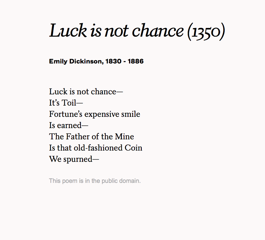 Essay about success and luck