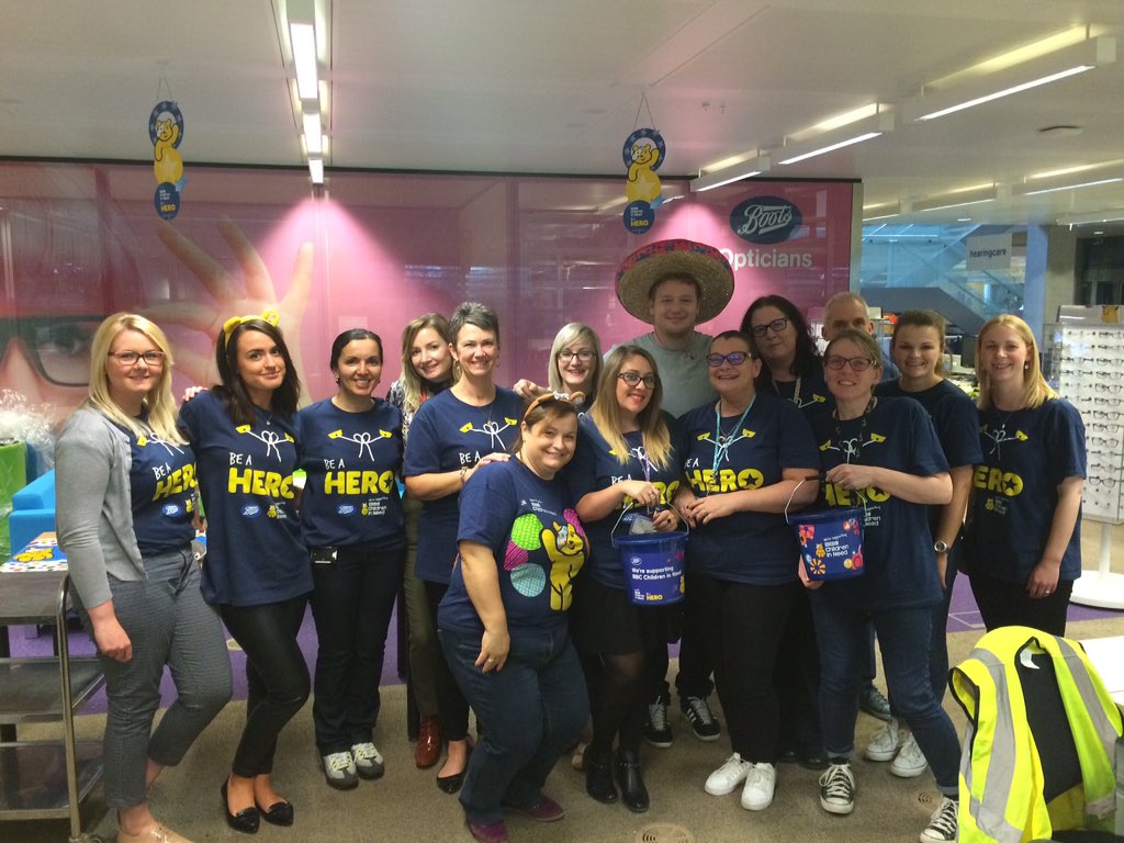 MatthewAJones's tweet photo. Fantastic team effort from the #bootsopticians support office today. £2,918 raised for @BBCCiN. @arrowmaker76. https://t.co/TuCMjDPyK9