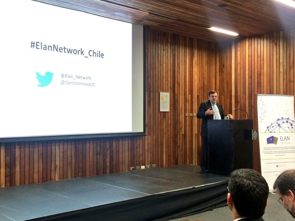 Corfo's tweet photo. Juan Rada Líder Programa Estratégico Solar de #Corfo expone en panel final #ElanNetwork_Chile https://t.co/BsDSlWJaCs