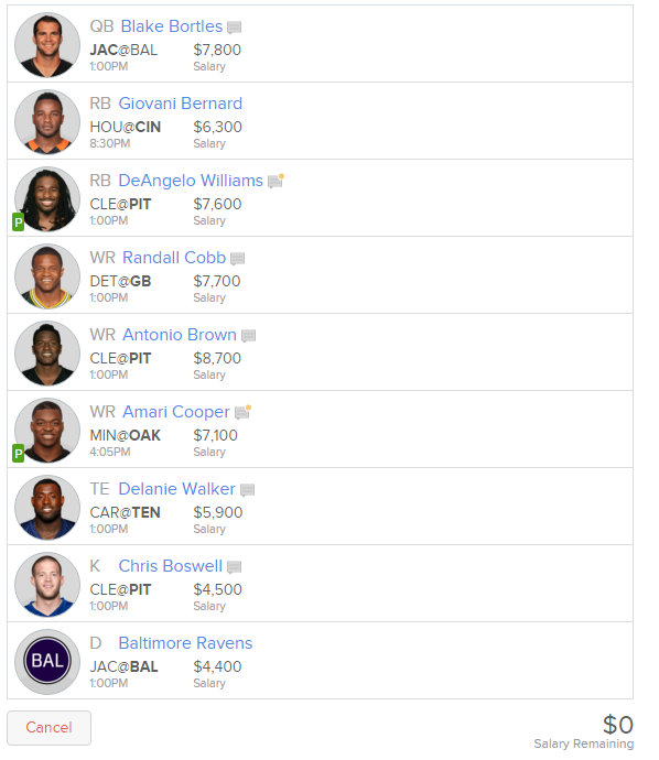 DLFantasy's tweet photo. @Jeff_Mans @JoePisapia17 Hey guys, what do you think of these lineups? https://t.co/m3OhS6JwOC