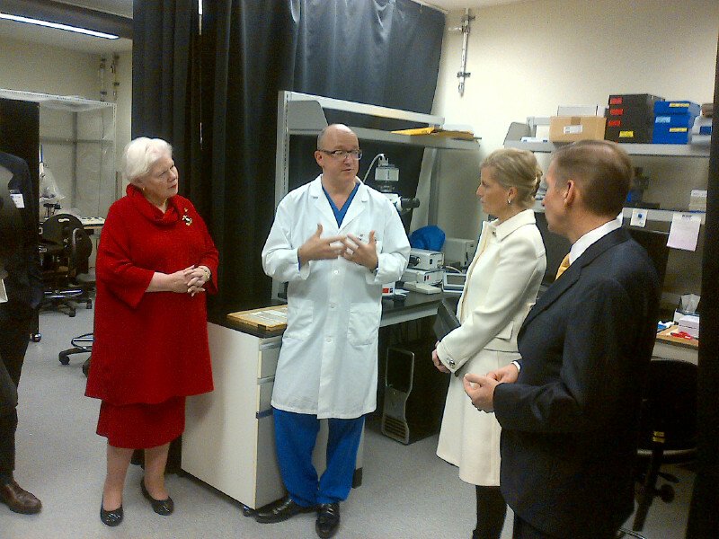 Her Royal Highness the Princess of Edward, Countess of Wessex, visits with Dr Michael @Tymianski at #TWH