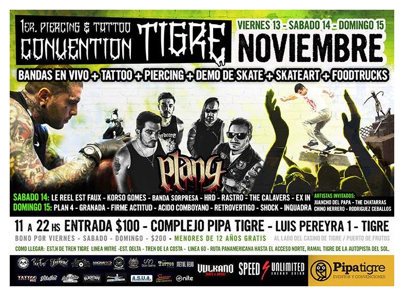 HOY! TATTOO, SKATE, MÚSICA, ARTE Y FOODTRUCKS en Tigre.
Del Viernes 13 al Domingo 15 de Noviembre. <a href="/GuruEstevez/">Guille Estévez Ideas</a>