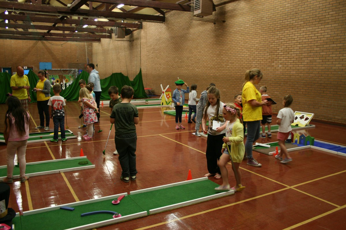 Our Summer Camp youngsters getting competitive with crazy golf! #DCCentre #Merthyr