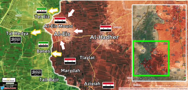 avgerinosx's tweet photo. #Update: #SAA, allies captured #Eis, #Tall_Eis after #Hadher Southwestern #Aleppo https://t.co/aDdmZwk4my