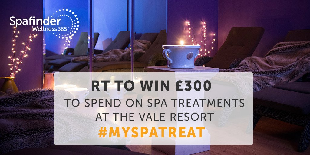 SpafinderEurope's tweet photo. It's #Friday! RT to win ยฃ300 to spend @TheValeResort #MySpaTreat Ends: 9am 16.11.15 @SpafinderEurope #competition2 https://t.co/HwrjSBI5Gy