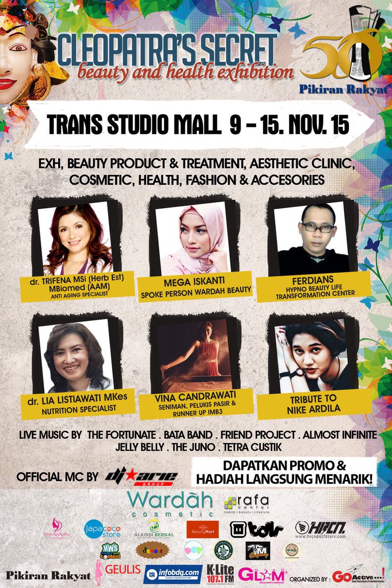 infobdg's tweet photo. Wah byk yg lg konsul gratis kecantikan di #CleopatraSecret Beauty&amp;Health Exhibition. Di TSM s/d 15 Nov! @GoActiveEO https://t.co/CrtGnxvio9