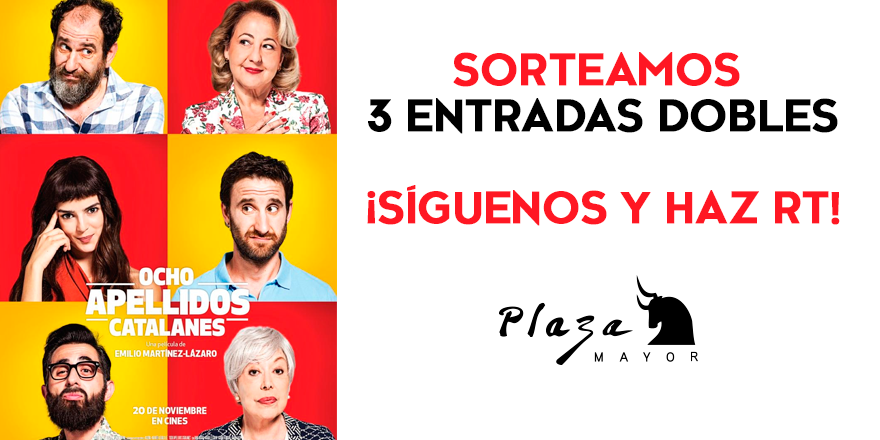 MalagaFashion's tweet photo. ¿Quieres ver #8ApellidosCatalanes GRATIS? Sorteamos 3 entradas dobles para el estreno entre todos los RT! ¡Suerte! https://t.co/oSiapARsB2