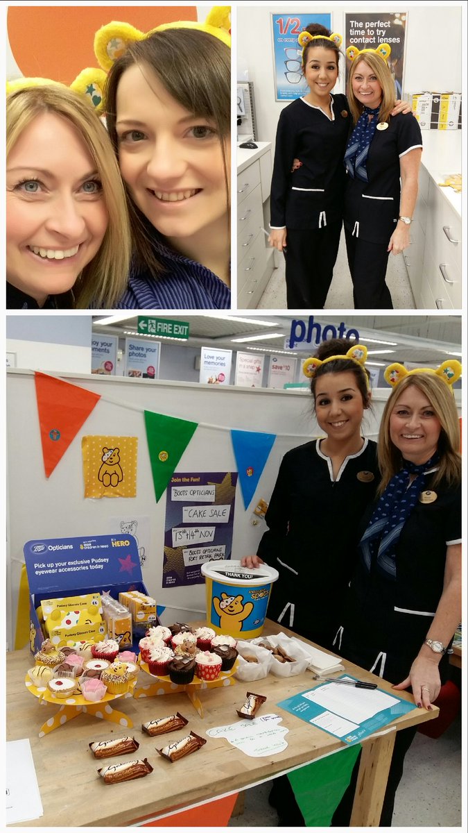 zoerigby's tweet photo. @BBCCiN We're all set for Children in Need at Fort Retail Park, Birmingham! #bootsopticians https://t.co/egm4rcZxiQ