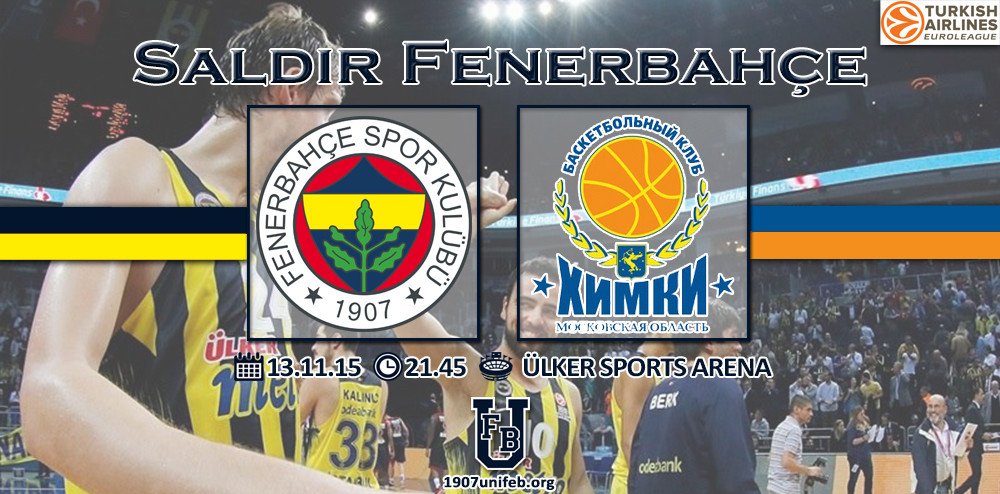 1907unifeb's tweet photo. THY Euroleague A Grubu 5. Hafta Maçı: Fenerbahçe - Khimki Moskova | 21.45 | Bizim İçin Saldır Fenerbahçe! https://t.co/ACUsOsuza6