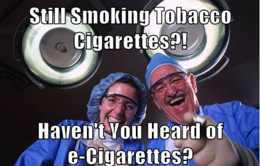 Still smoking tobacco cigarettes? #vapememe