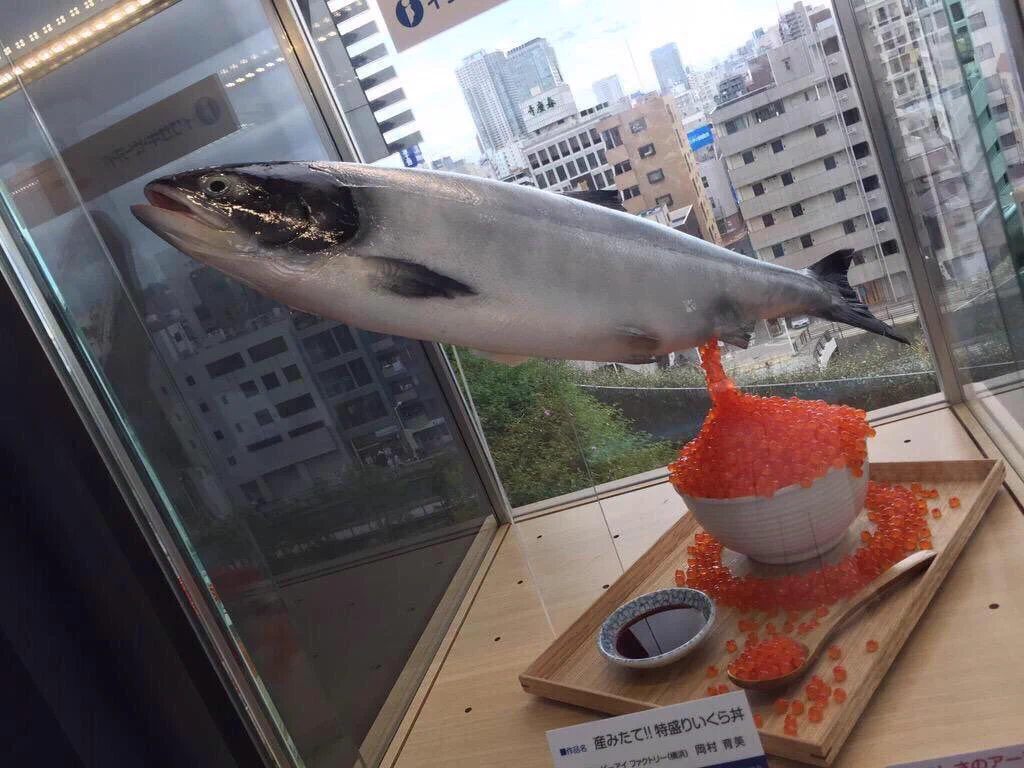 なんか間違ってる！？特盛いくら丼のサンプルが強烈すぎるｗｗｗ