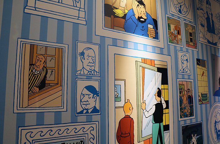 itsnicethat's tweet photo. The story of Tintin, as told in a new exhibition at Somerset House > https://t.co/5OiMXvNT3U https://t.co/2ULFQN3WbN