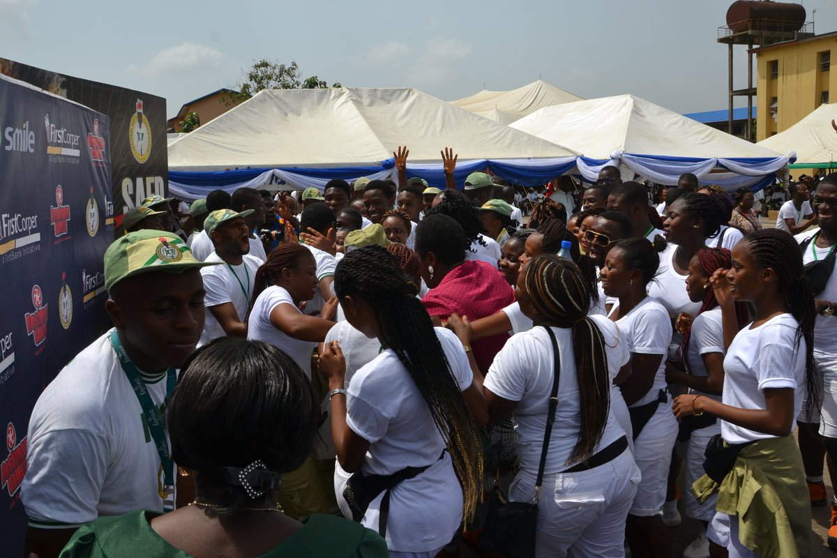 FirstBankngr's tweet photo. It is all fun at the Lagos State Orientation Camp, Iyana Ipaja. #FirstCorper https://t.co/yWpRrNgI21