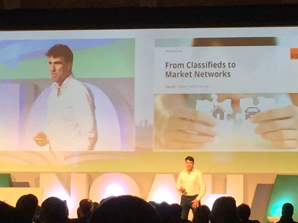 Greg Ellis live on stage #NOAH2015: <a href="/Scout24/">Scout24</a> committed to lead and shape market networks.