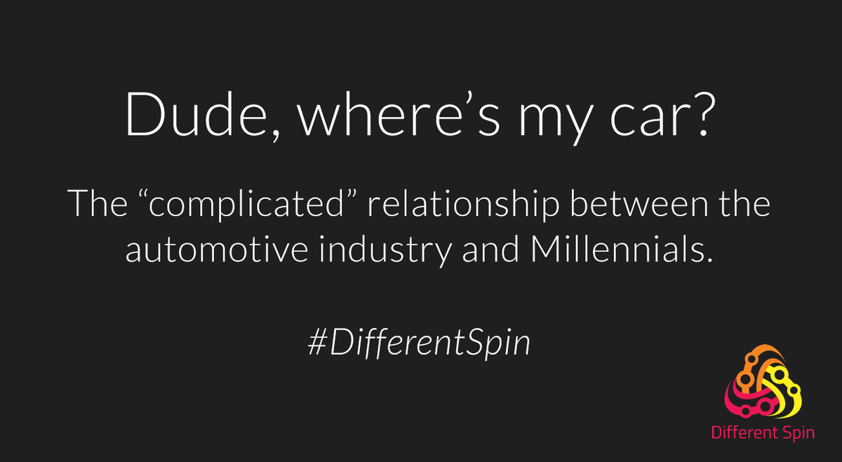 Different_Spin's tweet image. Will #millennials buy #cars? Results out Monday. Register: different-spin.com #DifferentSpin #automotive