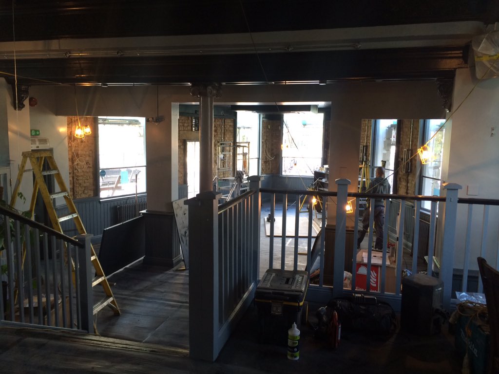 rosemeaddl's tweet photo. Coming together @PubTheHope . Loving the back bar and the exposed brick. Roll on PC @PembrookDesign https://t.co/kRiKjcbLHM