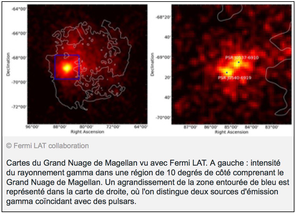 CNRS's tweet photo. Détection du premier pulsar gamma extragalactique https://t.co/lwu6pBl0PW https://t.co/spk6JRWy8f