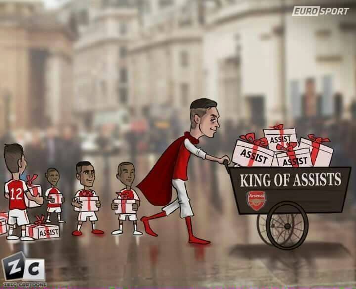 FaktaPL's tweet photo. Cuma Mesut Ozil pemain yg bisa menciptakan assist berturut-turut di 6 pertandingan Premier League.

King of Assists! https://t.co/r9EhMrsF6K