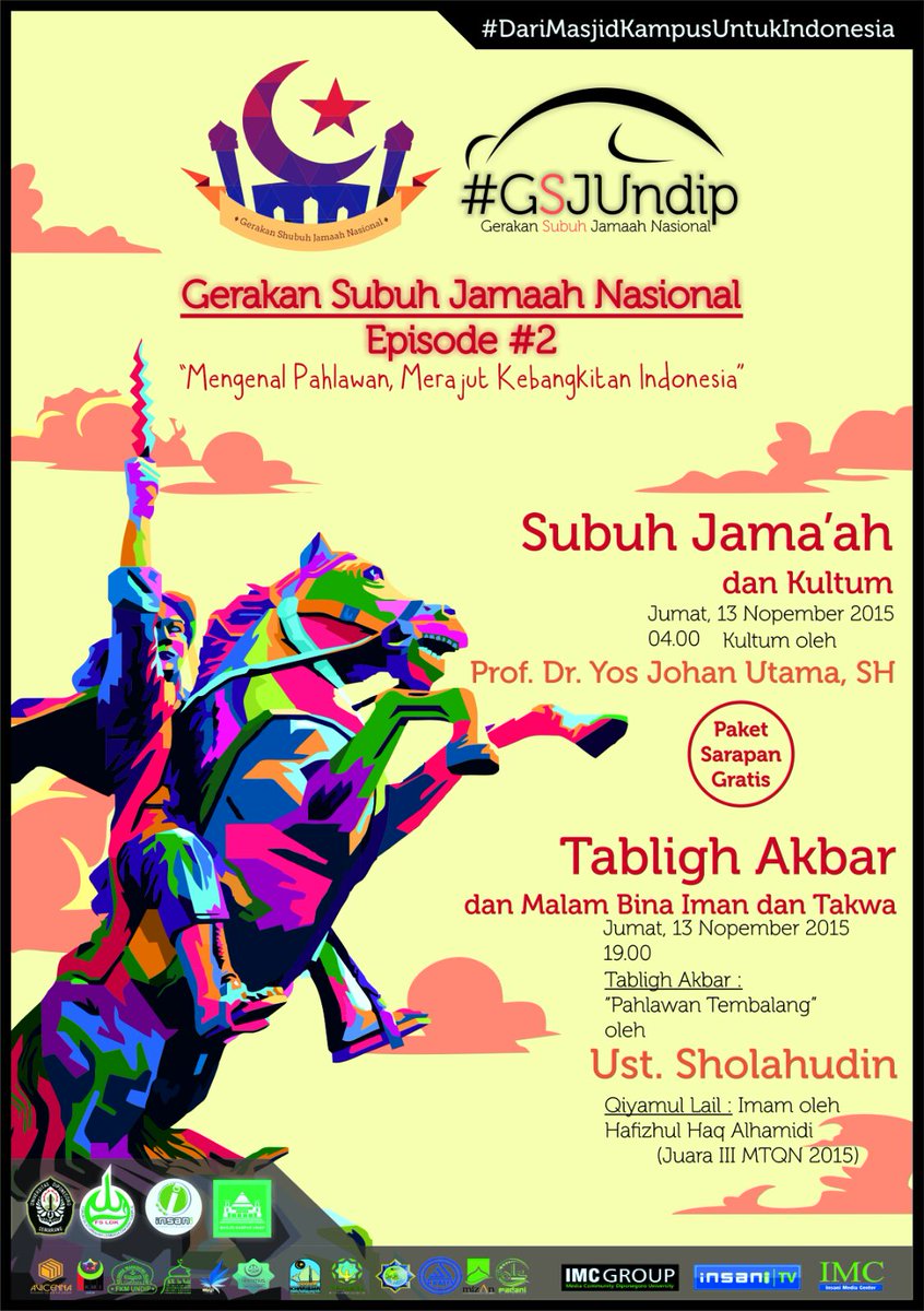 InsaniUNDIP's tweet photo. Malam ini banget! Yuk ikutan ke maskam undip :)
#gsjundip
#gsjn
#darimasjidkampusuntukindonesia
#primemorality https://t.co/i4MHO9jySa