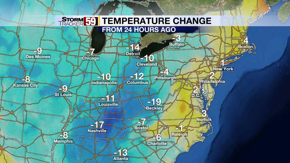 bryanweather's tweet image. #TempChange-Over the last 24hrs we have seen almost a 20 degree temps in Beckley from yesterday.@WVNS59News