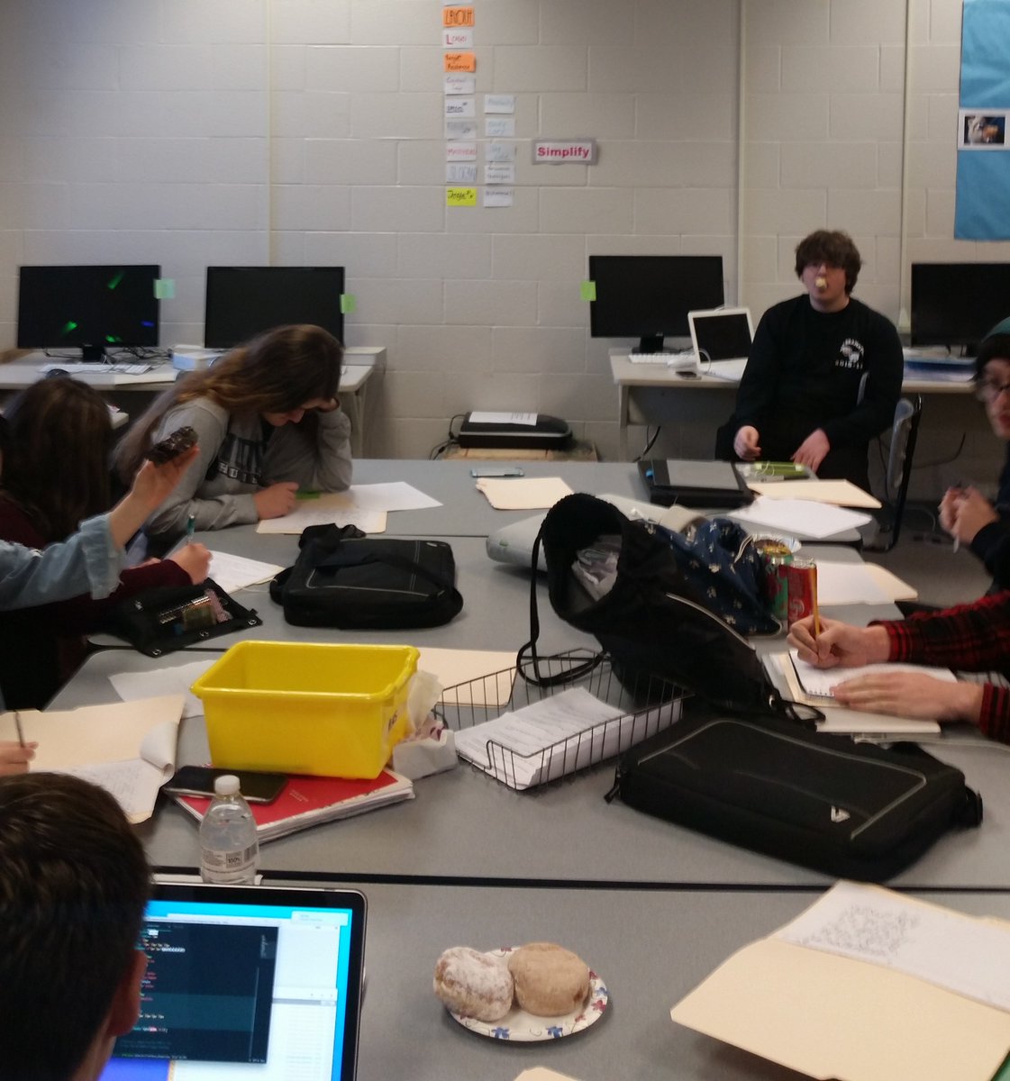 Working hard on our logs #finallyfriday #cpc #doughnuttime