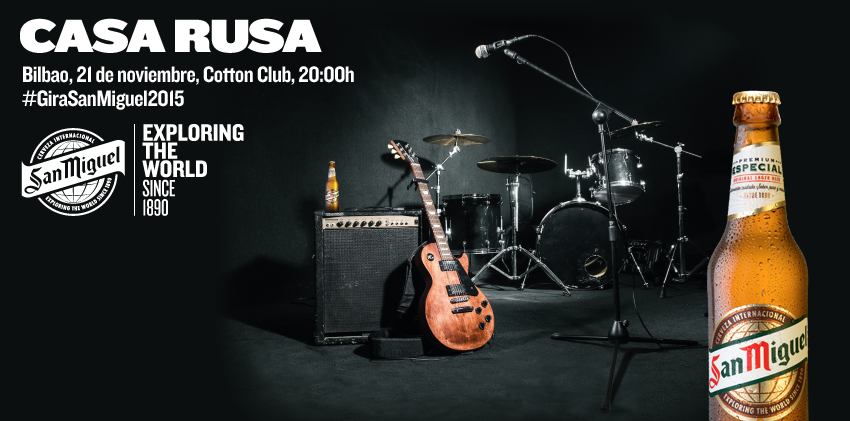 ¿Estás en Bilbao este sábado? Te proponemos una velada inolvidable con el directo de <a href="/Casa_Rusa/">Casa Rusa</a> #GiraSanMiguel2015