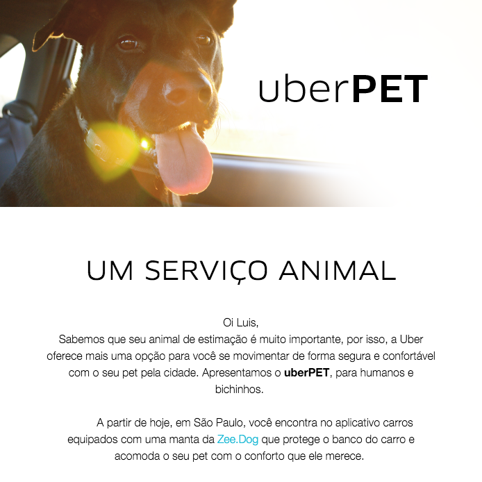 luisAlt's tweet photo. Fica parado pra ver o que acontece ... Obrigado, Uber! #petservicedesign #servicedesign #servirsempre https://t.co/QG51wGbIOl