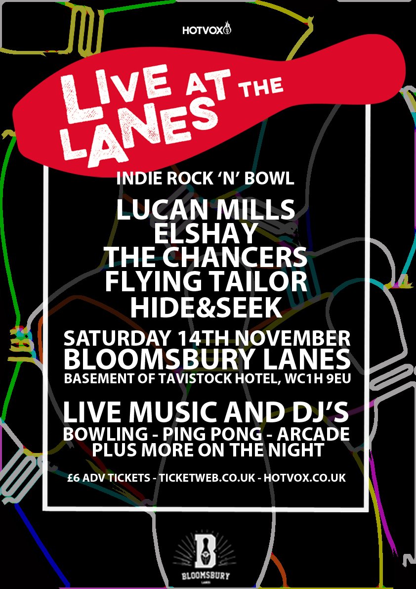 Tomorrow #LiveAtTheLanes launches at <a href="/BloomsburyLanes/">Bloomsbury Lanes</a>